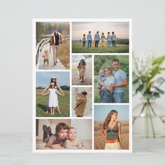 Creëer Uw eigen fotocollage 8 Kaart (Staand voorkant)
