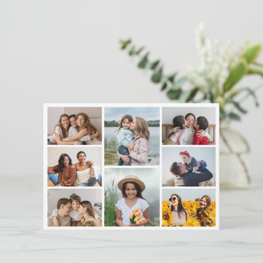 Creëer Uw eigen fotocollage 8 Kaart (Staand voorkant)