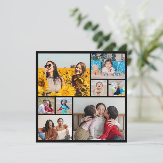 Creëer Uw eigen fotocollage 8 Kaart (Staand voorkant)