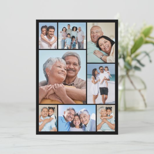 Creëer Uw eigen fotocollage 8 Kaart (Staand voorkant)