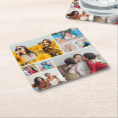 Creëer Uw eigen fotocollage 8 Kartonnen Onderzetters (Schuin)