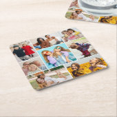 Creëer Uw eigen fotocollage 8 Kartonnen Onderzetters (Schuin)