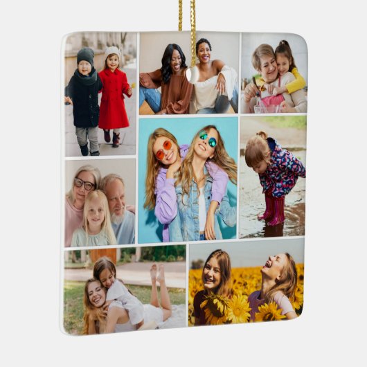 Creëer Uw eigen fotocollage 8 Keramisch Ornament (Rechts)