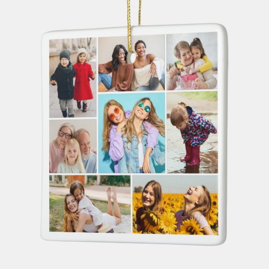 Creëer Uw eigen fotocollage 8 Keramisch Ornament (Links)