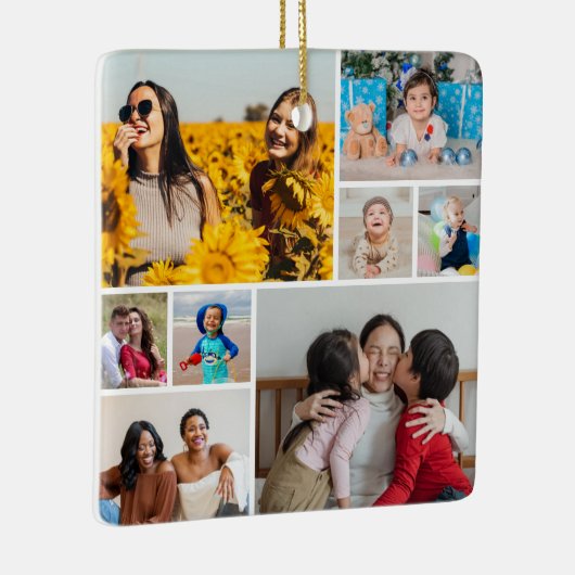 Creëer Uw eigen fotocollage 8 Keramisch Ornament (Rechts)