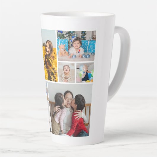 Creëer Uw eigen fotocollage 8 Latte Mok (Rechterhoek)