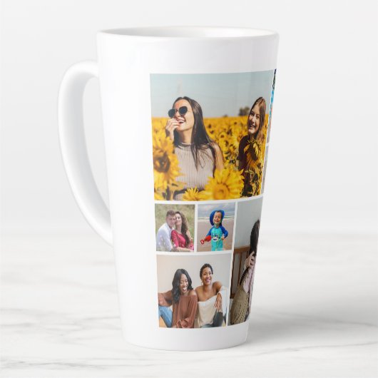 Creëer Uw eigen fotocollage 8 Latte Mok (Linkerhoek)