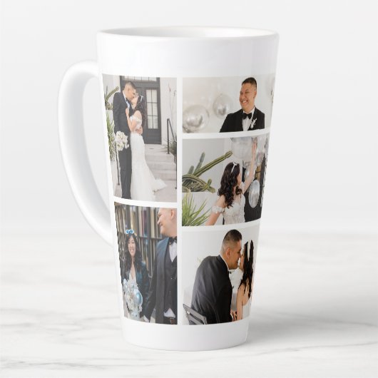 Creëer Uw eigen fotocollage 8 Latte Mok (Linkerhoek)