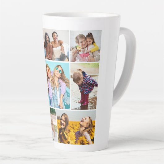 Creëer Uw eigen fotocollage 8 Latte Mok (Rechterhoek)