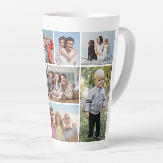 Creëer Uw eigen fotocollage 8 Latte Mok (Rechterhoek)