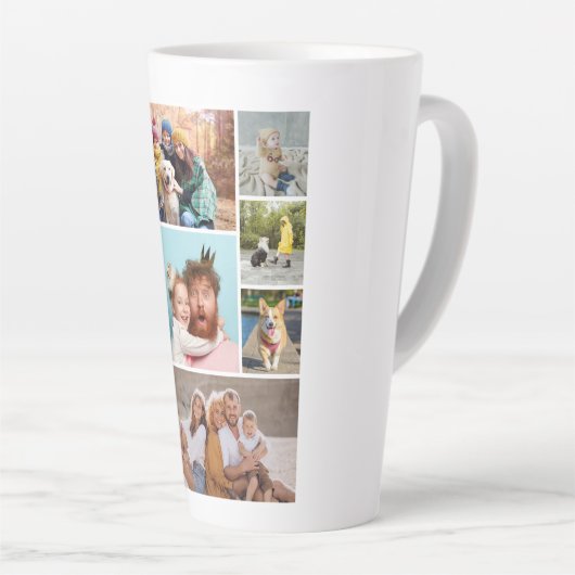 Creëer Uw eigen fotocollage 8 Latte Mok (Rechterhoek)