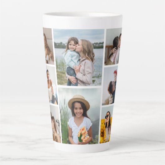 Creëer Uw eigen fotocollage 8 Latte Mok (Voorkant)