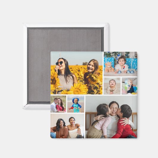 Creëer Uw eigen fotocollage 8 Magneet (Voorkant / Achterkant)