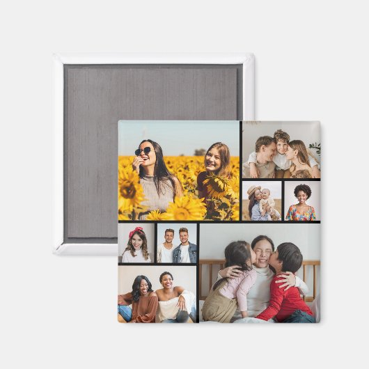 Creëer Uw eigen fotocollage 8 Magneet (Voorkant / Achterkant)