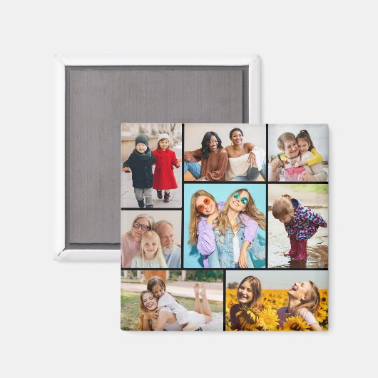 Creëer Uw eigen fotocollage 8 Magneet (Voorkant / Achterkant)
