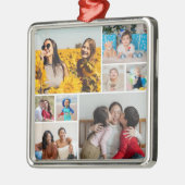 Creëer Uw eigen fotocollage 8 Metalen Ornament (Links)