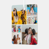 Creëer Uw eigen fotocollage 8 Metalen Ornament (Voorkant links)