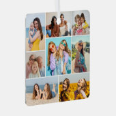 Creëer Uw eigen fotocollage 8 Metalen Ornament (Voorkant Rechts)
