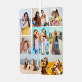 Creëer Uw eigen fotocollage 8 Metalen Ornament (Voorkant links)