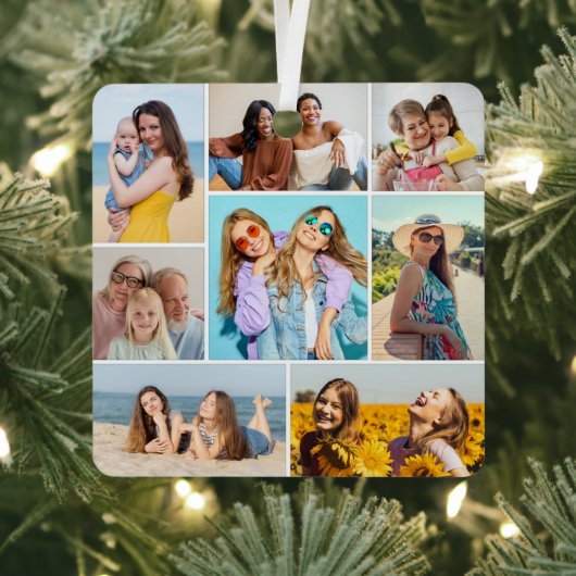 Creëer Uw eigen fotocollage 8 Metalen Ornament (Insitu)