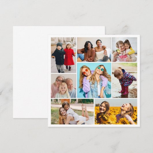Creëer Uw eigen fotocollage 8 Notitiekaartje (Voorkant / Achterkant)