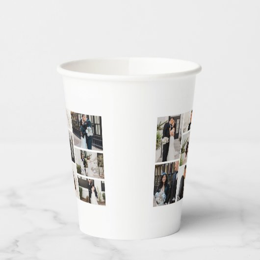 Creëer Uw eigen fotocollage 8 Papieren Bekers (Links)