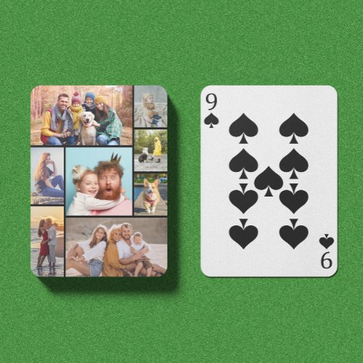 Creëer Uw eigen fotocollage 8 Pokerkaarten