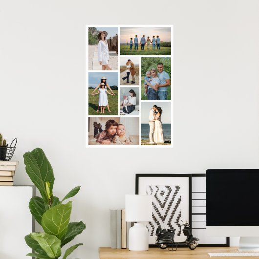 Creëer Uw eigen fotocollage 8 Poster (Thuiskantoor)