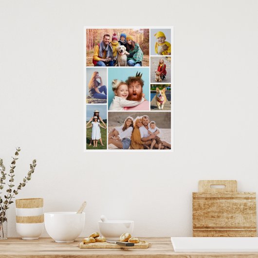 Creëer Uw eigen fotocollage 8 Poster (Keuken)