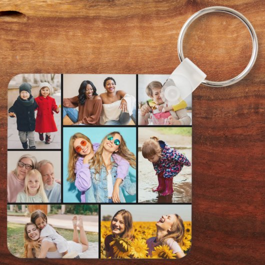 Creëer Uw eigen fotocollage 8 Sleutelhanger (Achterkant)