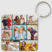 Creëer Uw eigen fotocollage 8 Sleutelhanger (Achterkant)