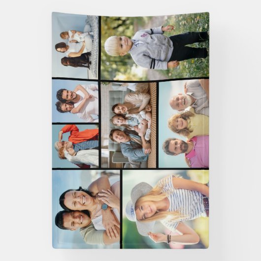Creëer Uw eigen fotocollage 8 Spandoek (Verticaal)