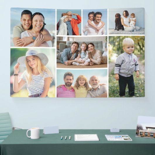 Creëer Uw eigen fotocollage 8 Spandoek (Beurs)