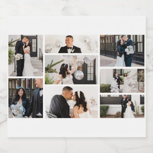 Creëer Uw eigen fotocollage 8 Sparkling Wijnetiket (Enkel label)