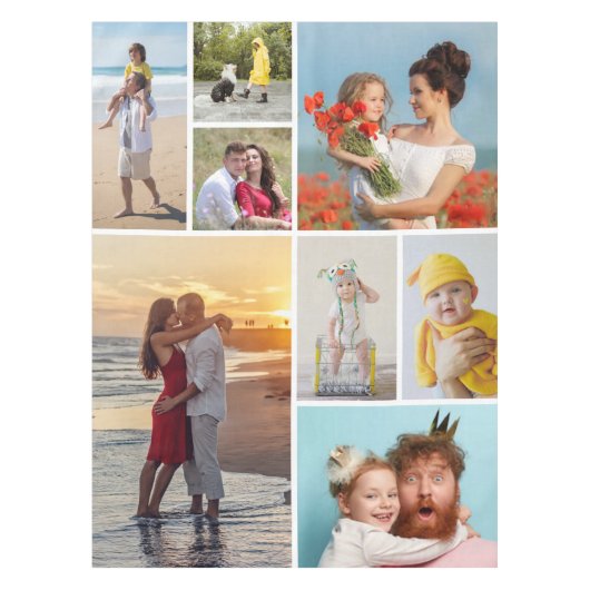 Creëer Uw eigen fotocollage 8 Tafelkleed (Voorkant)