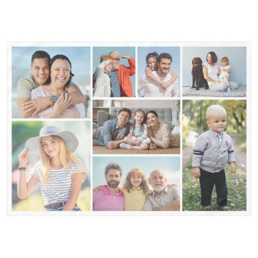 Creëer Uw eigen fotocollage 8 Tafelkleed (Voorkant (Horizontaal))