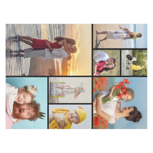 Creëer Uw eigen fotocollage 8 Tafelkleed (Voorkant (Horizontaal))