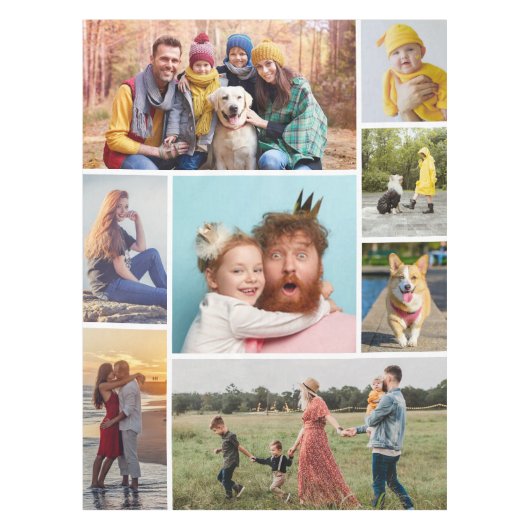 Creëer Uw eigen fotocollage 8 Tafelkleed (Voorkant)