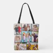 Creëer Uw eigen fotocollage 8 Tote Bag (Achterkant)