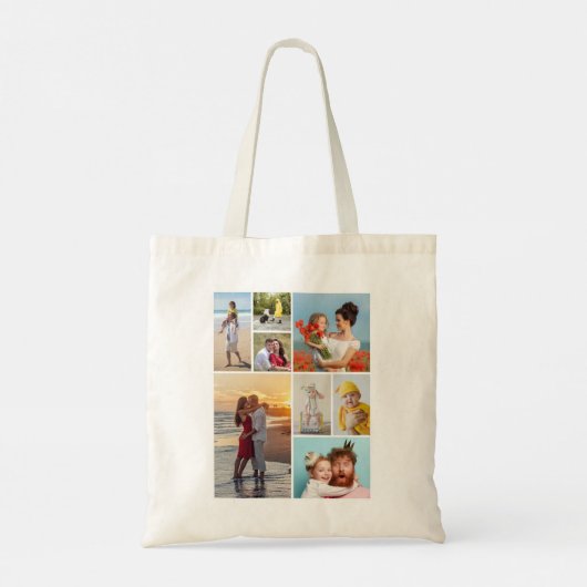 Creëer Uw eigen fotocollage 8 Tote Bag (Achterkant)