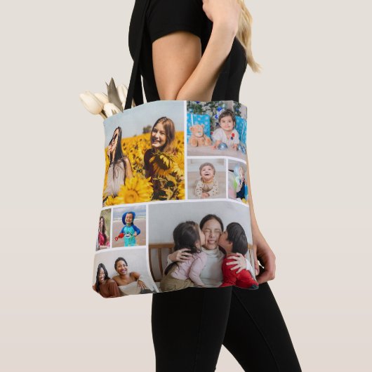 Creëer Uw eigen fotocollage 8 Tote Bag (Dichtbij)