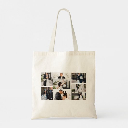 Creëer Uw eigen fotocollage 8 Tote Bag (Achterkant)
