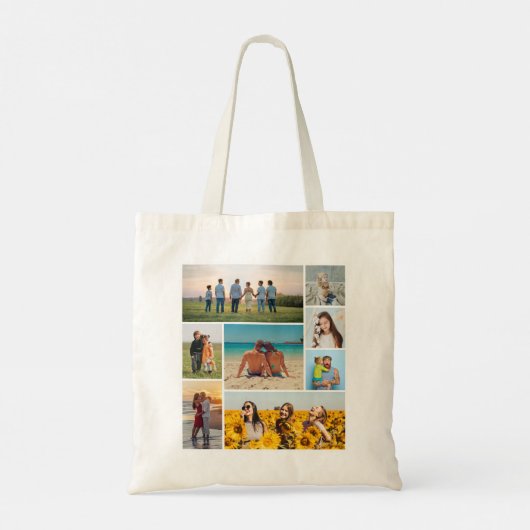 Creëer Uw eigen fotocollage 8 Tote Bag (Achterkant)