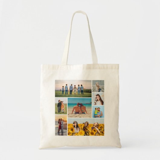 Creëer Uw eigen fotocollage 8 Tote Bag (Voorkant)