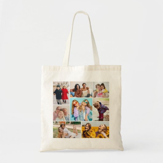 Creëer Uw eigen fotocollage 8 Tote Bag (Voorkant)