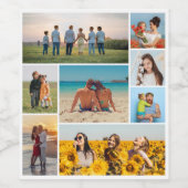 Creëer Uw eigen fotocollage 8 Wijn Etiket (Enkel label)