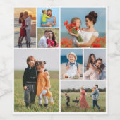 Creëer Uw eigen fotocollage 8 Wijn Etiket (Enkel label)