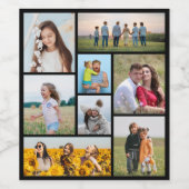 Creëer Uw eigen fotocollage 8 Wijn Etiket (Enkel label)