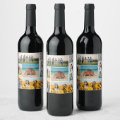 Creëer Uw eigen fotocollage 8 Wijn Etiket (Flessen)