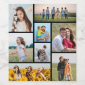 Creëer Uw eigen fotocollage 8 Wijn Etiket (Enkel label)